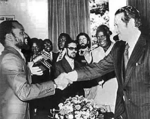 Samora Machel e Mário Soares